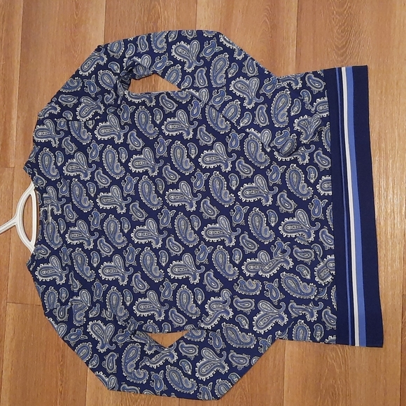🔥🔥🔥SALE🔥🔥🔥Michael Kors Paisley Print Long Sleeve Top - Picture 4 of 4